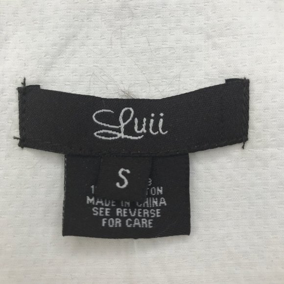 Luii Women's Jacket Small White Black Floral Accents New With Tags - Picture 5 of 16